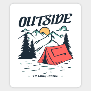 Go Outside To Look Inside Sticker